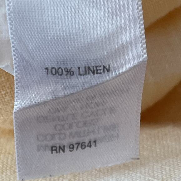 Pure J. Jill Linen Top L Tangerine Orange Shibori Dyed Kimono Oversized Boxy - Picture 8 of 9